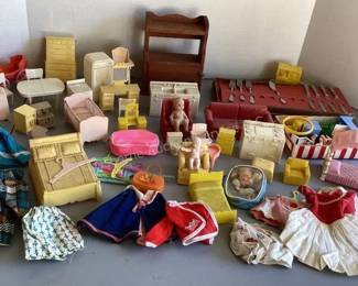 Vintage doll furniture