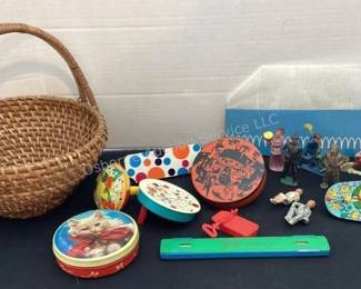 Vintage noise makers & McDonald's chef hat