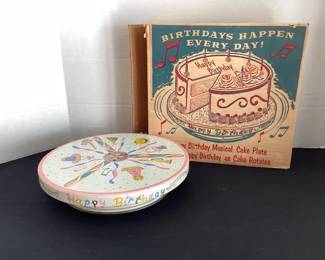 Vintage musical cake plate