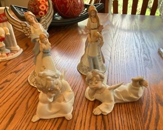 Signed Lladro angels