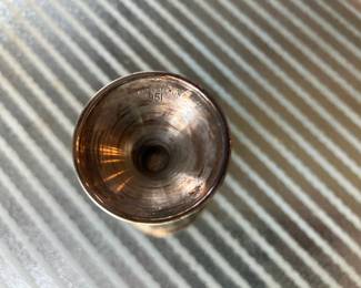Back stamp on the Gorham sterling shot glass