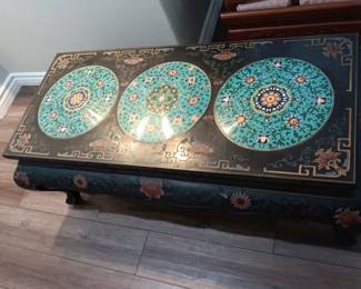 STUNNING Cloisonne Coffee Table