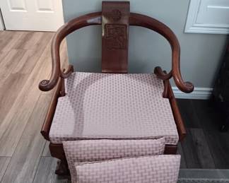 Vintage Chinese Carved Wood Chair