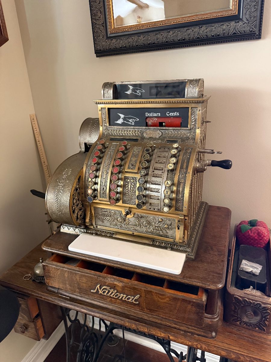 Antique National Brass Cash Register (1914)