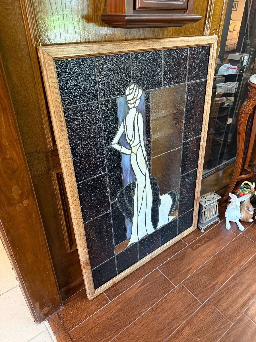 Stained Glass “Lady Waiting”