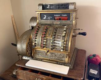 Antique National Brass Cash Register (1914)