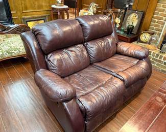 Brown Reclining Love Seat