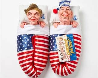 285 Spitting Image Sleeping Partnerz Reagan Novelty Slippers