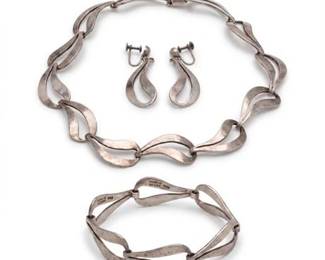 73 Mariano Taxco Sterling Necklace Bracelet  Earring Set