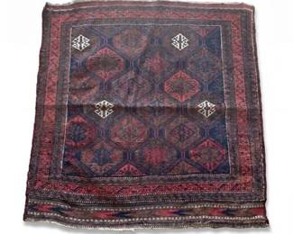 0522 Antique Baluch Tribal Wool Bag Face