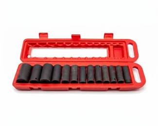 0657 Pittsburgh 12 In. Drive Metric Deep Impact Socket Set, 13Piece, 1032mm