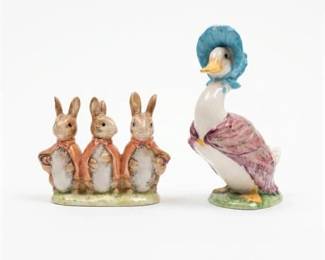 0445 Beswick Beatrix Potter Figurines, Jemima  Flopsy