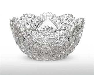 552 Cut Crystal Bowl, Pinwheel and Hobstar Pattern