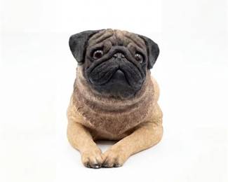 0202 Sandicast Sandra Brue Cast Resin Lying Pug Figurine