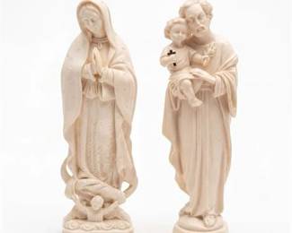 0450 G. Ruggeri Guadalupe  St. Joseph Resin Figures