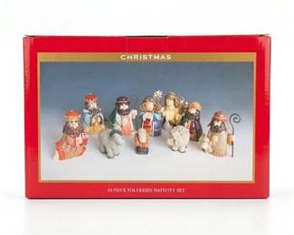 283 10Piece Polyresin Christmas Nativity Set