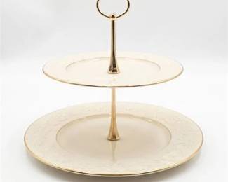372 Lenox Fruits of Life China 2Tier Tidbit Tray