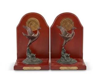 0671 Clark Schreibeis Airborne Ducks Unlimited Sponsor Bookends
