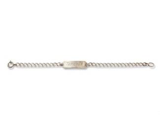 100 Sterling Silver Engraved TERESSA ID Bracelet