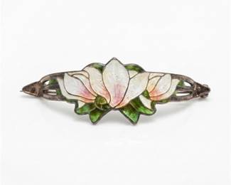 82 Watson Co. Sterling Cloisonne Enamel Floral Brooch