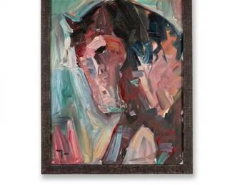 Jose Trujillo "The Horse" Oil on Canvas