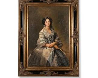 0709 Paul Herbert After Winterhalter Oil Portrait