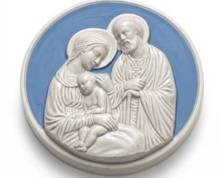 361 F.lli Niccacci Deruta Majolica Holy Family Wall Plaque