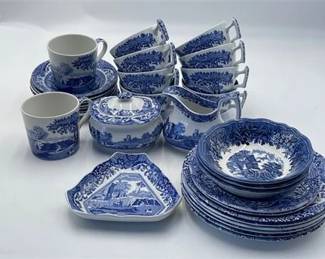 630 Spode Italian  Meakin Flatford Mill Blue Transferware
