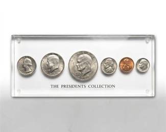 0395 The Presidents Collection LuciteEncased US Coin Set