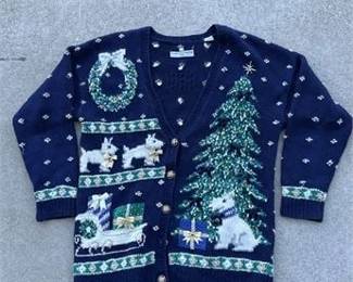 374 The Christmas Collection 1996 RamieCotton Knit Cardigan