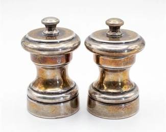 270 Web Sterling Silver Salt  Pepper Mills, Italy