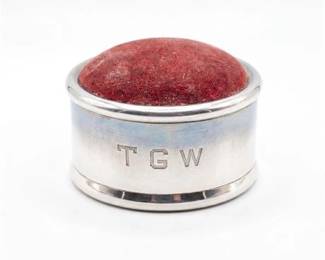 269 Jowle EP Silverplate Pincushion Thread Box