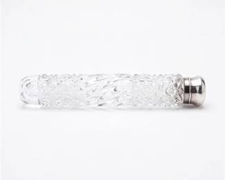 271 Gorham Sterling  Cut Glass Lay Down Scent Bottle