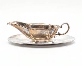 265 Webster Sterling Silver Sauce Boat  Underplate