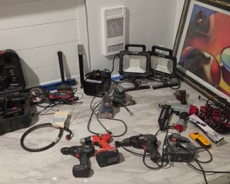Various Tools, lights, hand tools and more!