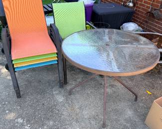 Patio table and chairs