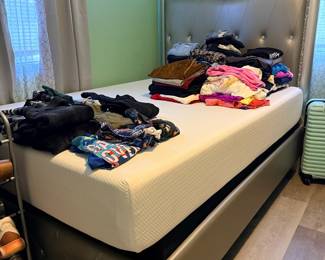 Full size bed frame and mattress