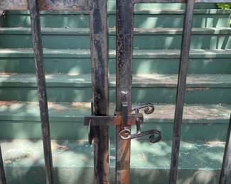 $325 -- Wrought Iron Fence with Gate 23.5' wide x 53" high