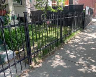 $325 -- Wrought Iron Fence with Gate 23.5' wide x 53" high
