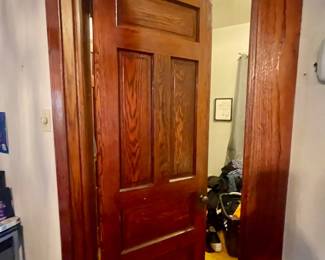 $125 -- Vintage Five-Panel Oak Door c. 1906