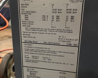 $4,250 -- Weil-McLain EG-50 Series 6 steam boiler system MFG 2023 175k BTU