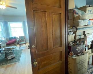 $125 -- Vintage Five-Panel Oak Door c. 1906