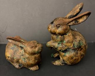 Cast Iron Rabbits 