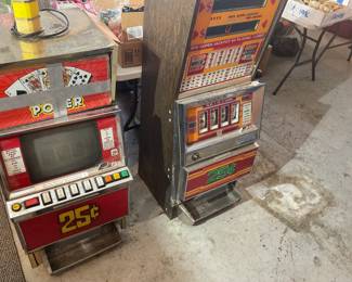 Original Slot machines from the Trump Casino in Atlantic City.