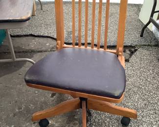 Wood Desk Chair