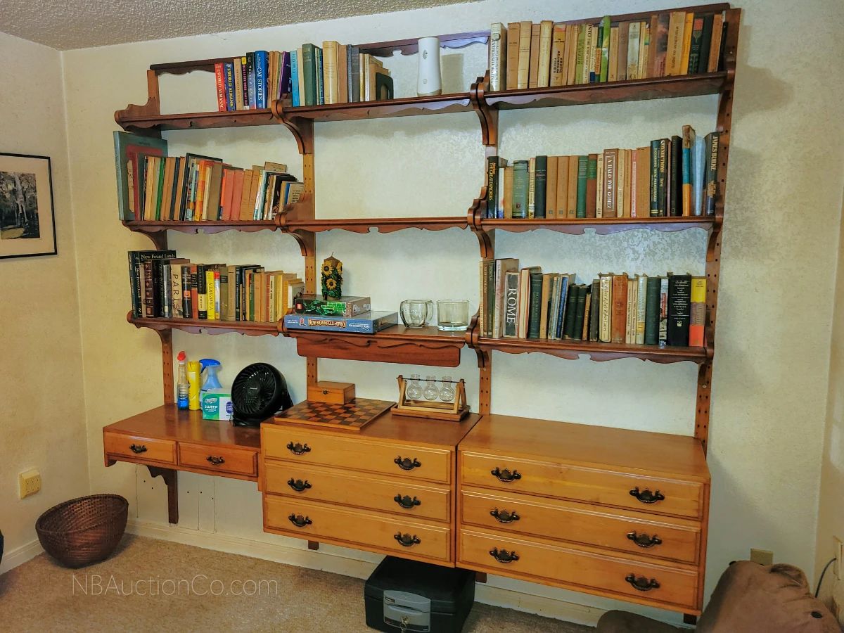 One of two vintage wall units