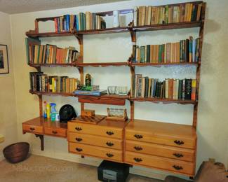 One of two vintage wall units