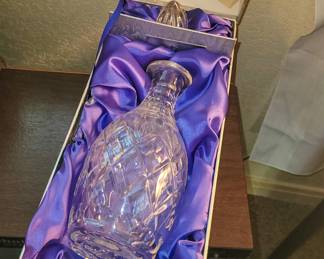 Royal Doulton crystal decanter in the presentation box