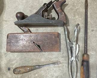 Vintage Woodworking Hand Tools - Includes Block Plane, Slitting Gauge, and Screwdrivers