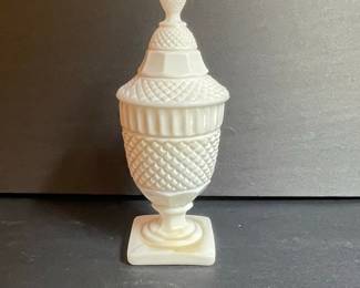 Westmoreland Milk Glass Hobnail Urn with Lid